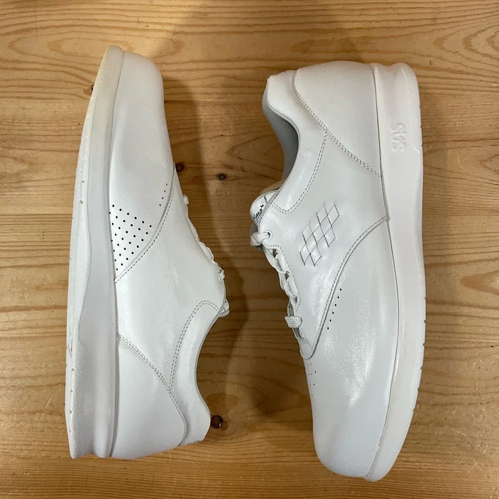 SAS Free Time Tripad Comfort Shoes Women’s 12 WW Double Wide White Leather USA
